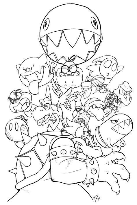 The koopalings aka the koopa kids are seven minions of bowser and the tertiary antagonists of the series, found in super mario bros. Bowser's Army - LINES by vergeofsanity on DeviantArt