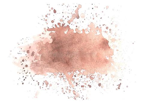 Vector Watercolor Spot Brown Background Isolated On White Background