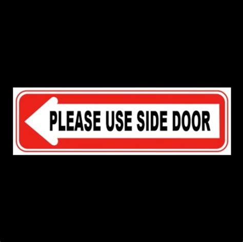 New Please Use Side Door Arrow Sticker Sign Etsy