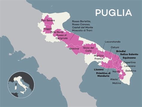 Vinařská oblast Puglia Apulie Vino klub cz