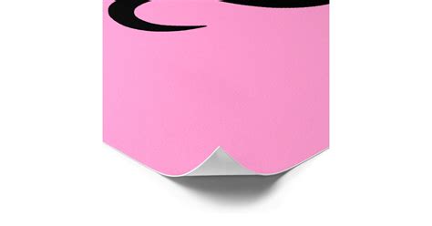 Hot Pink Punk Girly Girl Ornate Heart Poster