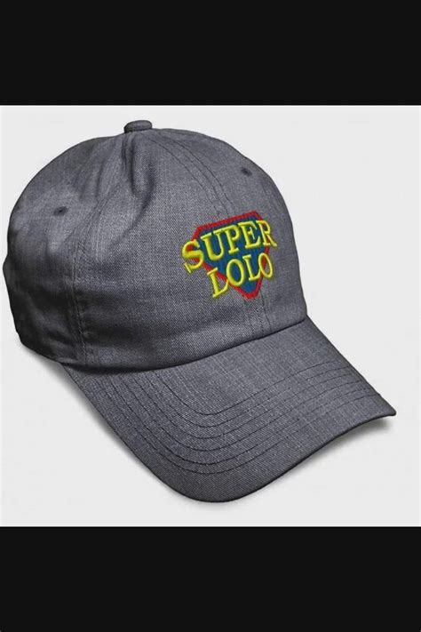 Custom Soft Baseball Cap Super Lolo Philippines Embroidery Twill Cotton Dark Denim