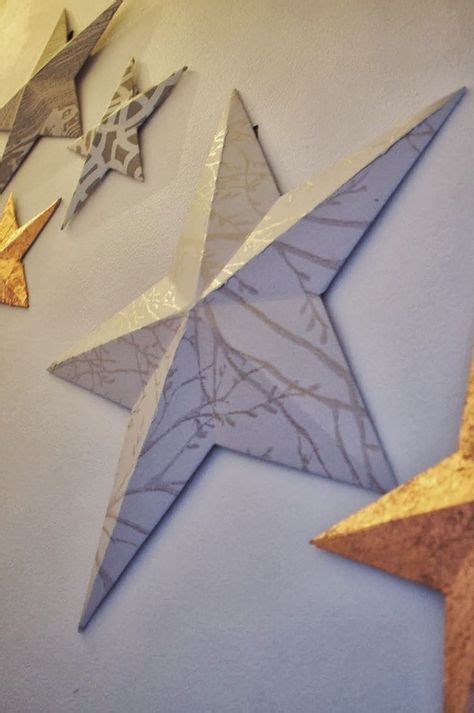 Painted 3 D Stars Tutorial Made With Paper And To Hang On The Wall