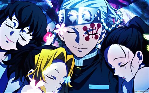 Demon Slayer - Tengen Uzui y su esposa 4K descarga de fondo de pantalla