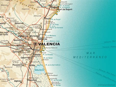 Concept Design A Map Of Valencia Province Spain On Behance