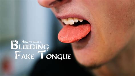 How To Make A Bleeding Fake Tongue Youtube