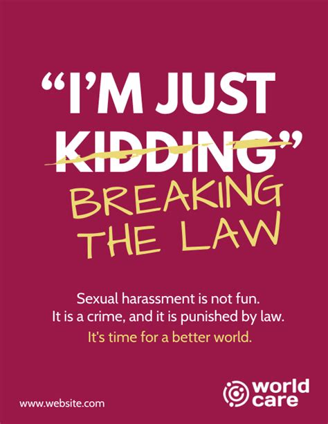 modèle le harcèlement sexuel est une brochure de campagne contre le crime postermywall