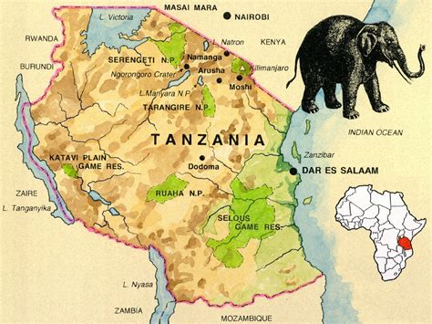 Lg Tanzania Map Tanzania Map Africa Map