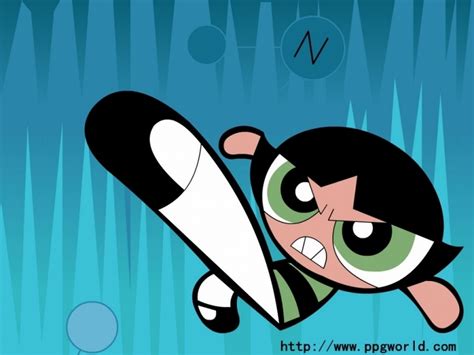The Powerpuff Girls Buttercup In Green Background Hd Anime Wallpapers
