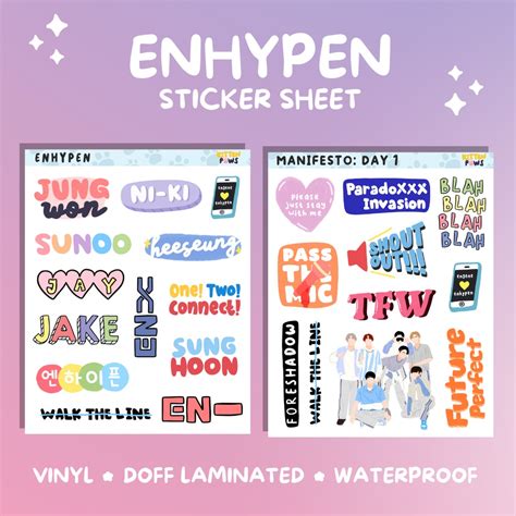 Kpop Fanmade Enhypen Song Stickers Shopee Malaysia