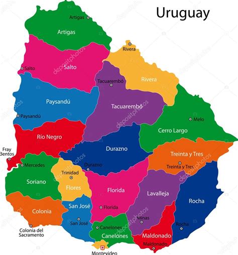 Uruguay Mapa Vector De Stock Por ©volina 32472403
