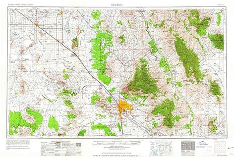 Yellowmaps Tucson Az Topo Map 1250000 Scale 1 X 2