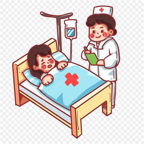 Sick In Bed Clipart Png Images Sick Infusion Injection Bed Sick