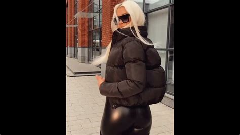 Beutiful Blonde In Leather Leggings Youtube