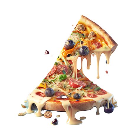 Cheese Pizza Gourmet Fast Food 3d Three Dimensional Modeling Cartoon Decoration Pattern Pizza
