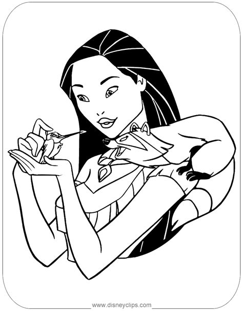 Push pack to pdf button and download pdf coloring book for free. Disney's Pocahontas Coloring Pages | Disneyclips.com