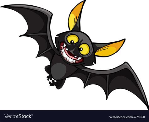 Cartoon Smiling Bat Royalty Free Vector Image Vectorstock