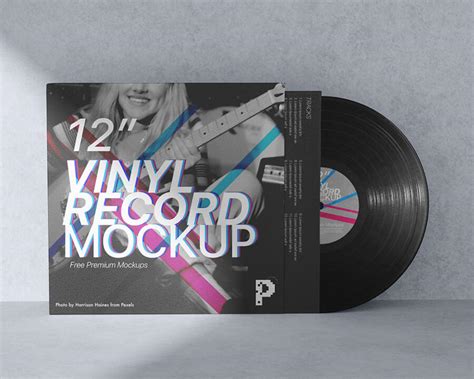 vinyl record mockup psd freemockup