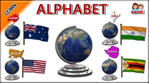 Learn Alphabets For Kids With Country Names And Flags Learn Country
