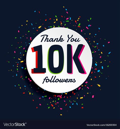 Social Media 10000 Followers Success With Confetti