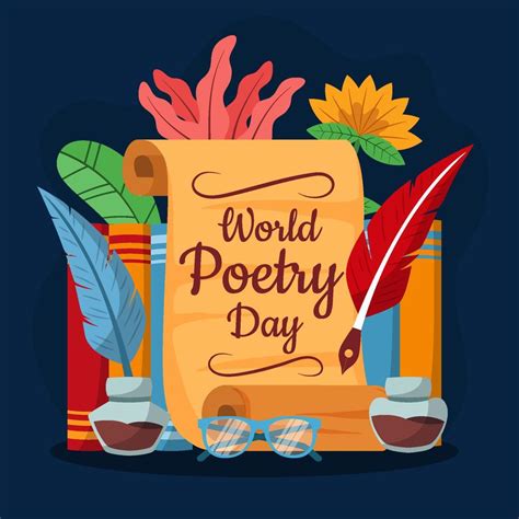 Poetry Day Concept 9470693 Vector Art At Vecteezy
