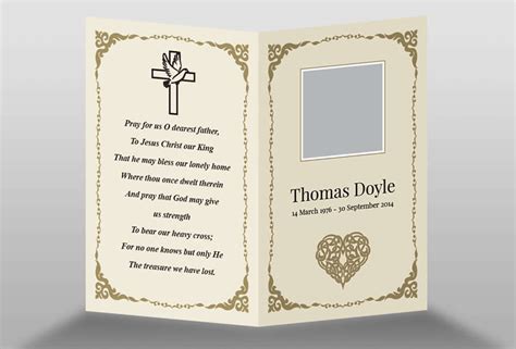 Free Printable Funeral Card Template Printable Templates