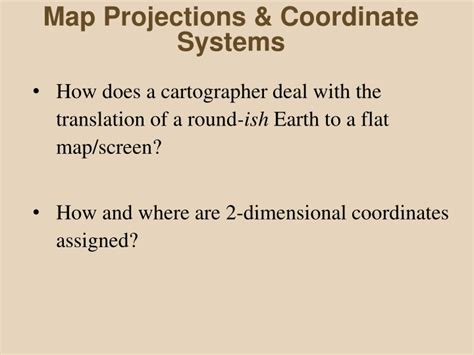 Ppt Map Projections And Coordinate Systems Powerpoint Presentation Id