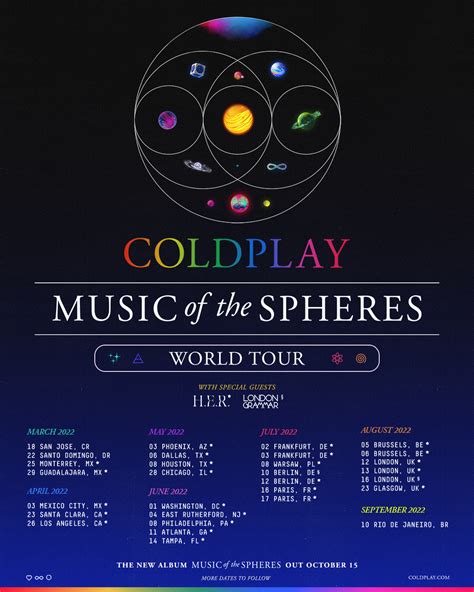 Music Of The Spheres World Tour Announced Coldplay