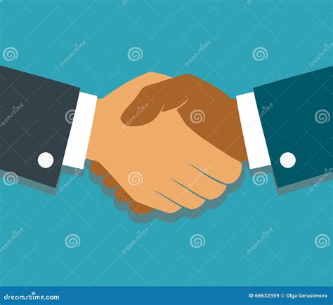 Vector Handshake Illustration Background For Business And Finance