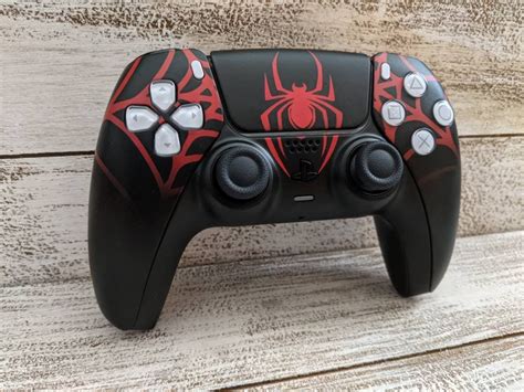 Spiderman Miles Morales Ps5 Custom Painted Controller Etsy