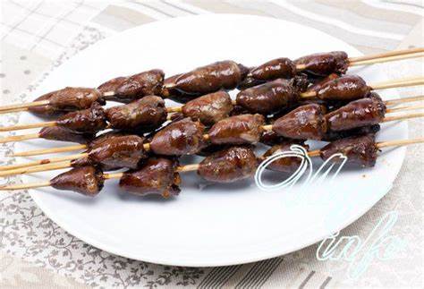 Шашлычки из куриных сердечек на шпажках, рецепт Картинка - Шашлычки из куриных сердечек на шпажках, рецепт