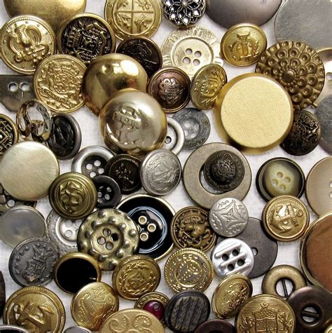 The Metal Button Assortment A Variety Mix Of 100 Vintage To Etsy