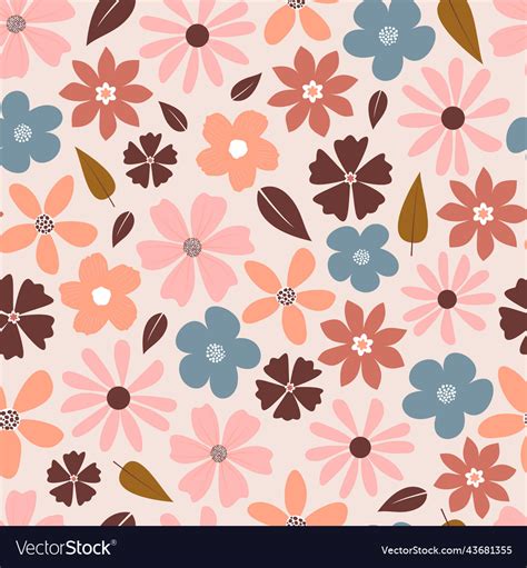 Modern Attractive Ditsy Floral Seamless Pattern Vector Image
