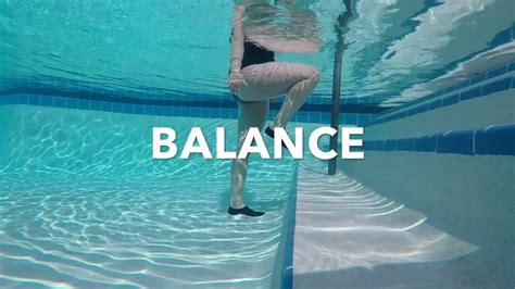 Water Exercises Balance Challenge Standing On One Leg Youtube