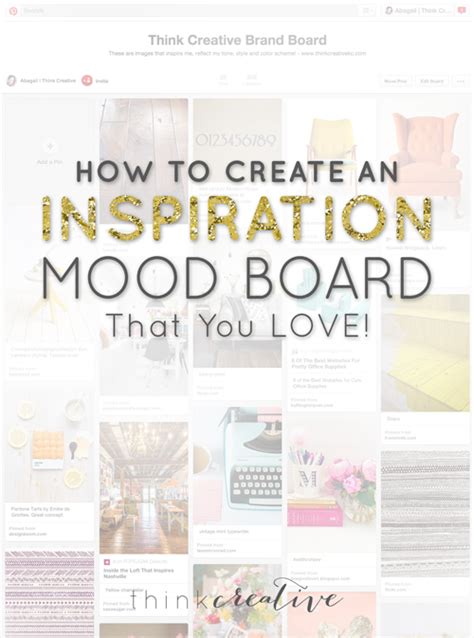 Use special programs such as: How to Create An Inspiration Mood Board — Think Creative ...