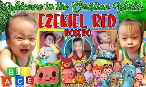 Christening Tarpaulin Design In Cocomelon Theme By JTarp Layout