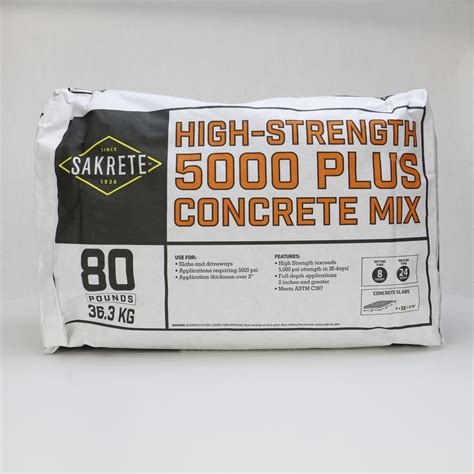 Mission statement seeing a need for high quality paving and asphalt services, a plus was founded by richard and nancy sharpe in waldorf, maryland. SAKRETE 5000 Plus 80 lb. Concrete Mix-65200370 - The Home ...