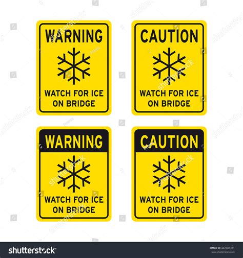 Warning Caution Sign Vector Set Watch Stock Vector Royalty Free 442406371