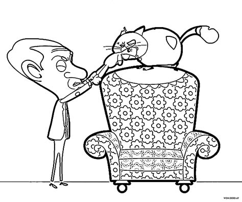 Mr Bean Coloring Pages Print For Free 50 Pieces