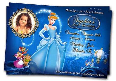 Editable Cinderella Disney Birthday Invitation Instant Download