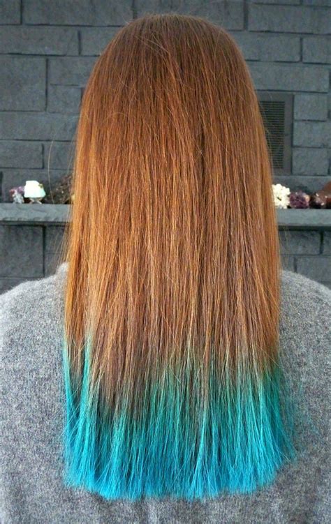 Brunette With Dip Dyed Turquoise Hair Rainbow Hair Faq
