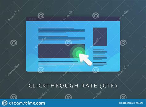 Click Through Rate Or Ctr Concept Online Advertising Campaign And