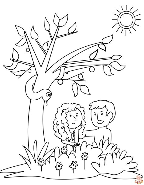 Color Your Wayle Adam And Eve Coloring Page Coloring Home
