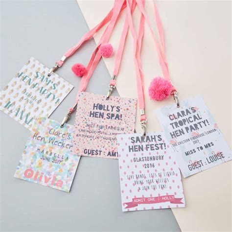 Personalised Hen Night Lanyards By Pink Biscuits Hens Party