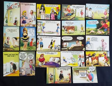 vintage bamforth postcards saucy seaside comic collection of 20 £23 00 picclick uk