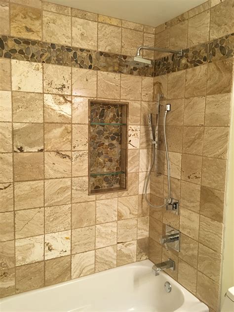 Travertine And Stone Shower Naperville Il Stone Shower Bathroom Shower