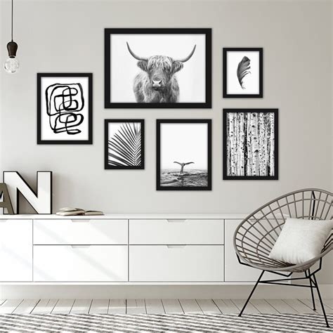 Black & White Southwest - 6 Piece Framed Gallery Wall Set | Gallery ...