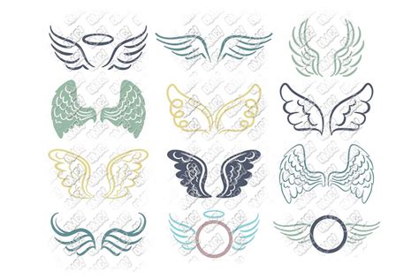 Angel Wings Svg In Svgdxfepspng • Ohmycuttables