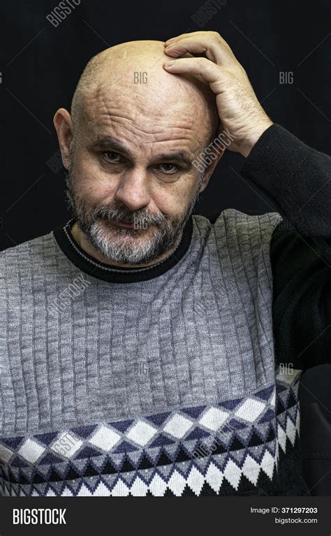 Bald Man Gray Beard On Image And Photo Free Trial Bigstock