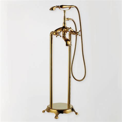 Its finish complements with a wide variety of decorating. Classic Gold Freestanding Tub Filler Faucet - Traditional ...